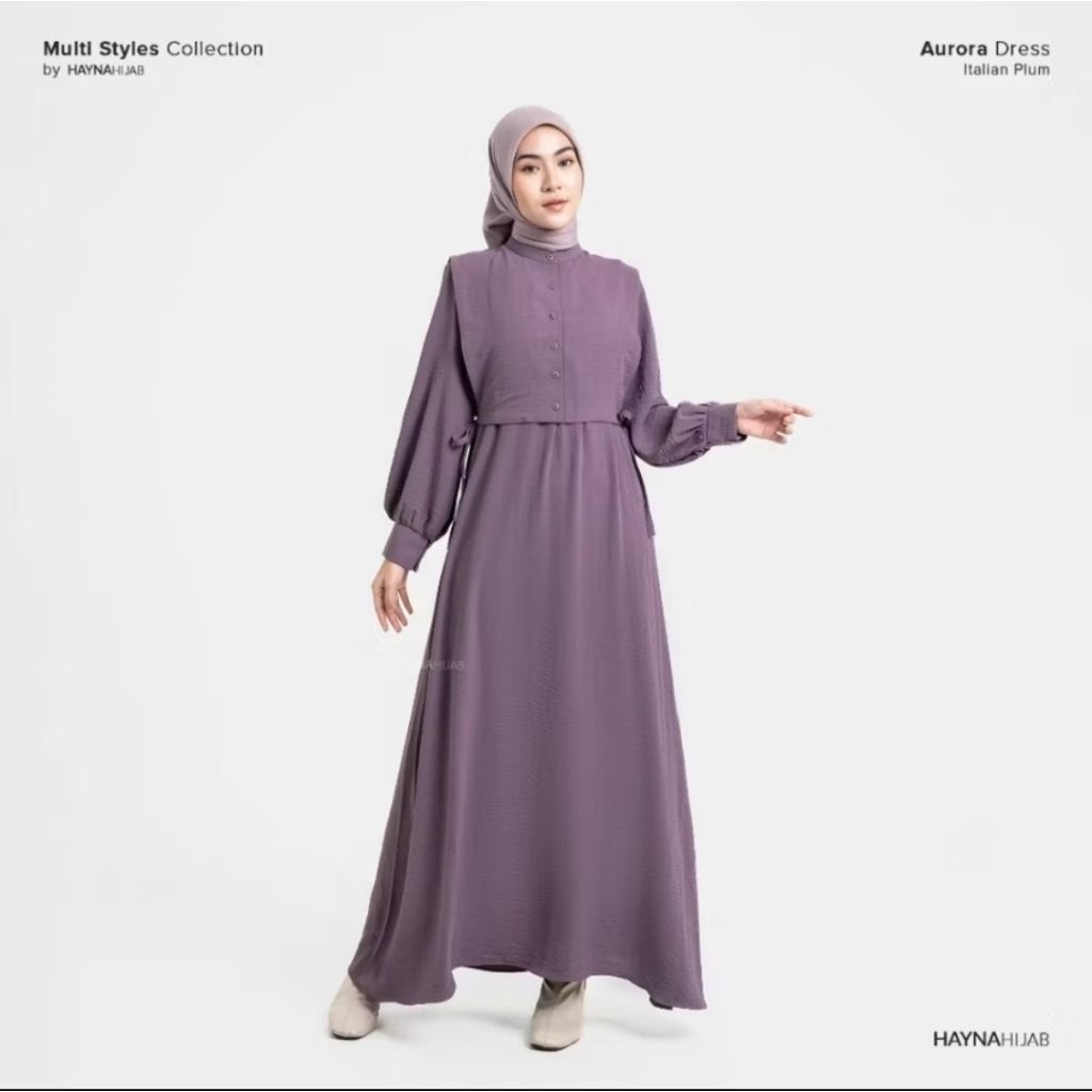 PL Aurora Dress Italian Plum by Hayna Hijab
