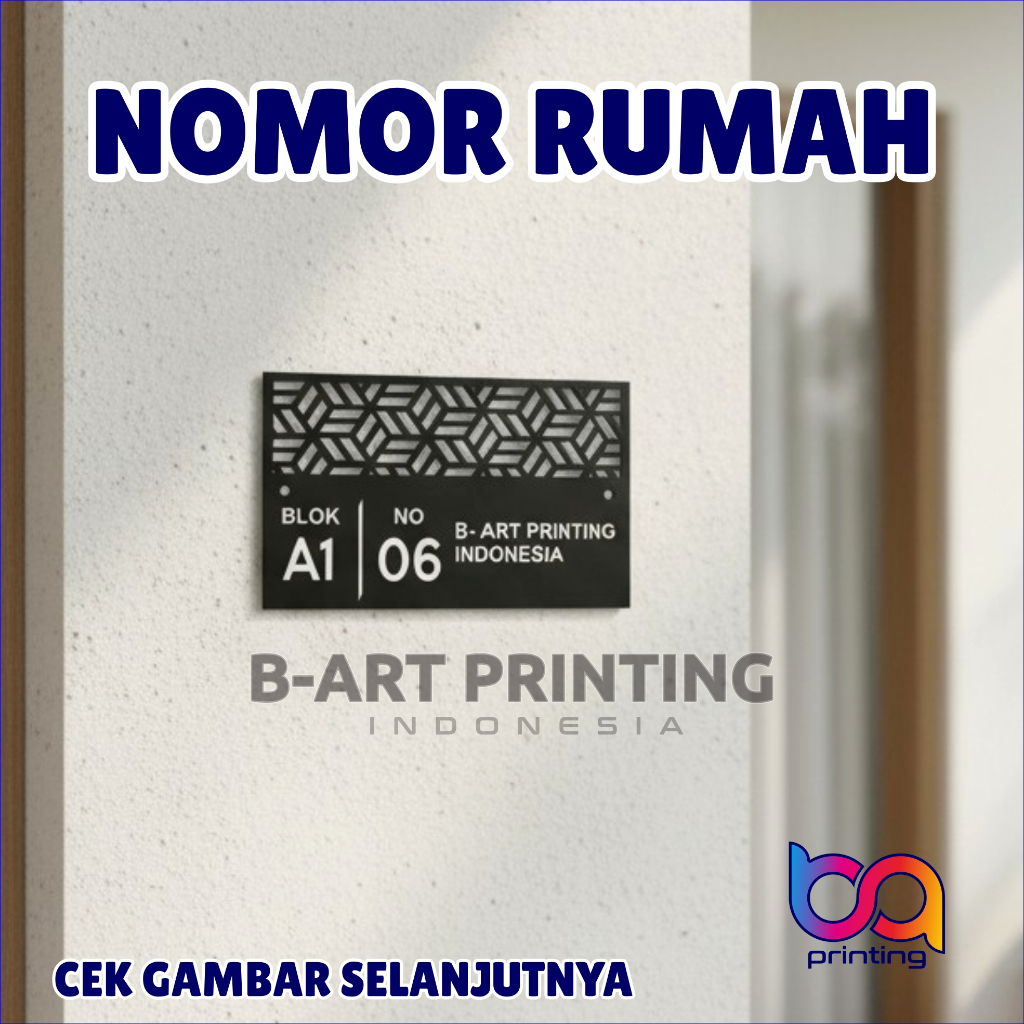 Papan Nomor Rumah Akrilik | Nomer Rumah Akrilik | No Rumah Akrilik | Nomor Rumah Acrylic nomor rumah