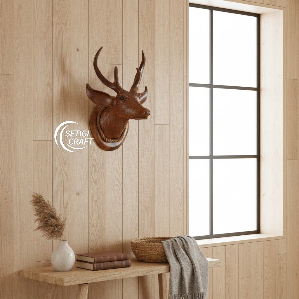 Hiasan Dinding Patung Kepala Rusa Super Size S