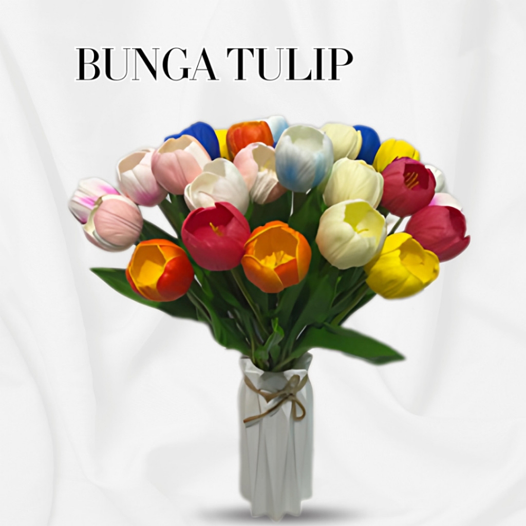 Bunga Tulip Latex  Jumbo Artificial Tulip Palsu Plastik Bunga Tulip Latex Premium / CZ-169L