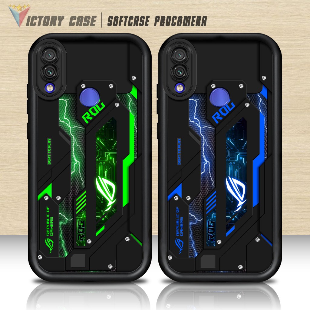 Softcase Glass kaca untuk REDMI NOTE 7 NOTE 7 PRO ROG6 Casing Handphone Case Procamera