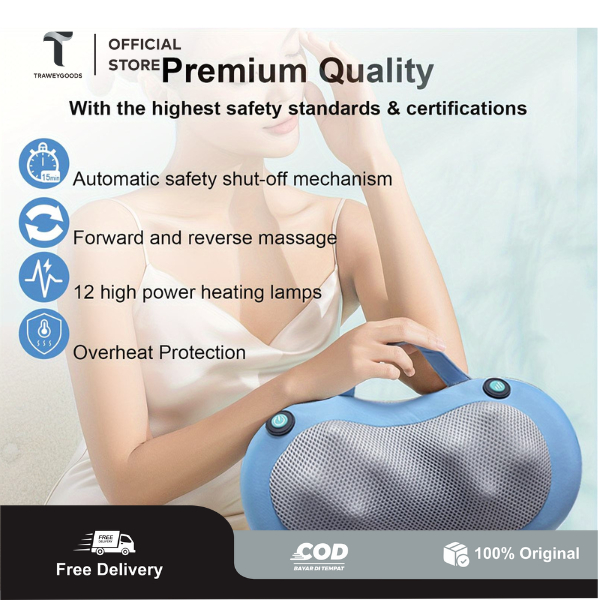 [TG] Alat Pijat Leher Elektrik - untuk Bahu, Punggung & Pinggang Bantal Pijat Multifungsi
