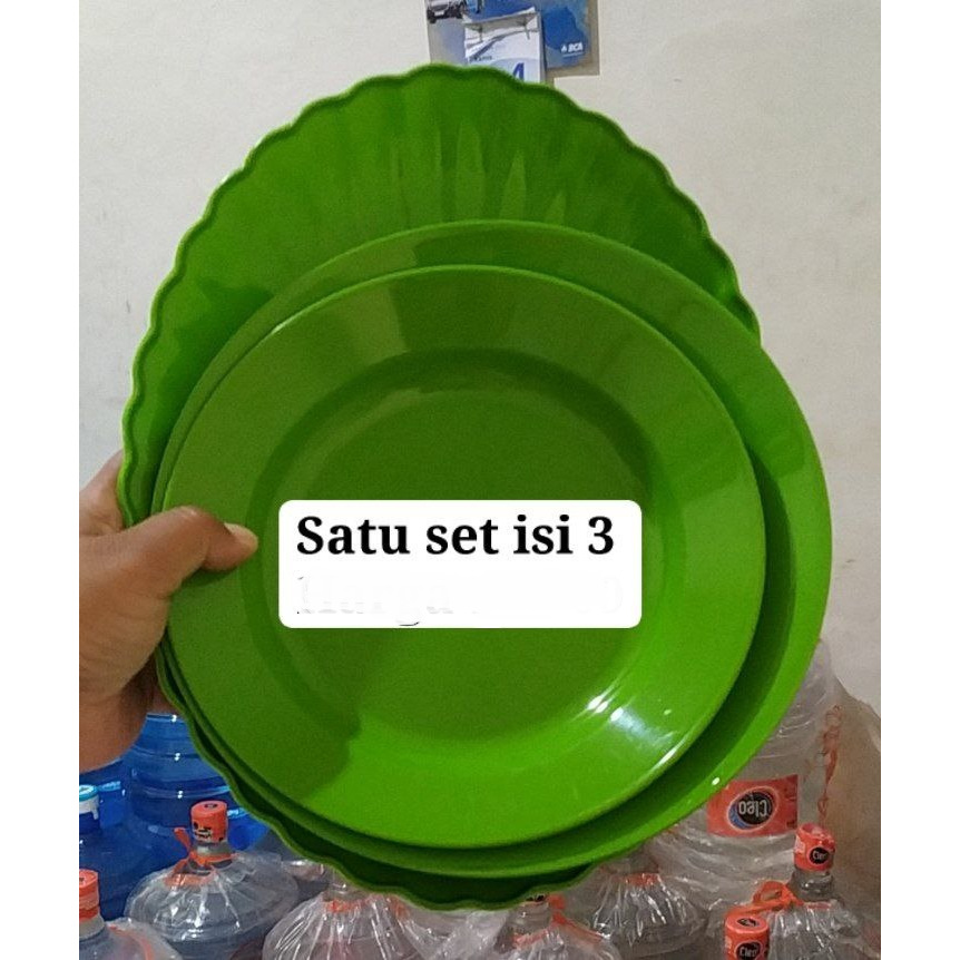 set piring dan piring sayur plastik