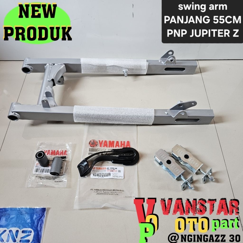 Swing arm long/panjang 55cm pnp JUPITER Z OLD/NEW FIZ R JUPITER Z1/RBT warna silver