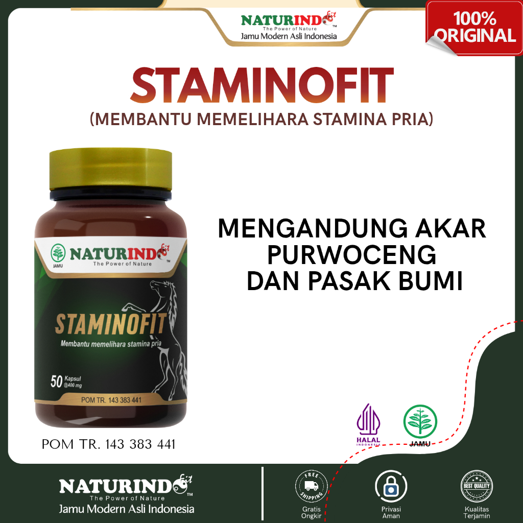 Staminofit Naturindo Suplemen Pria Dewasa Membantu Memelihara Stamina Pria