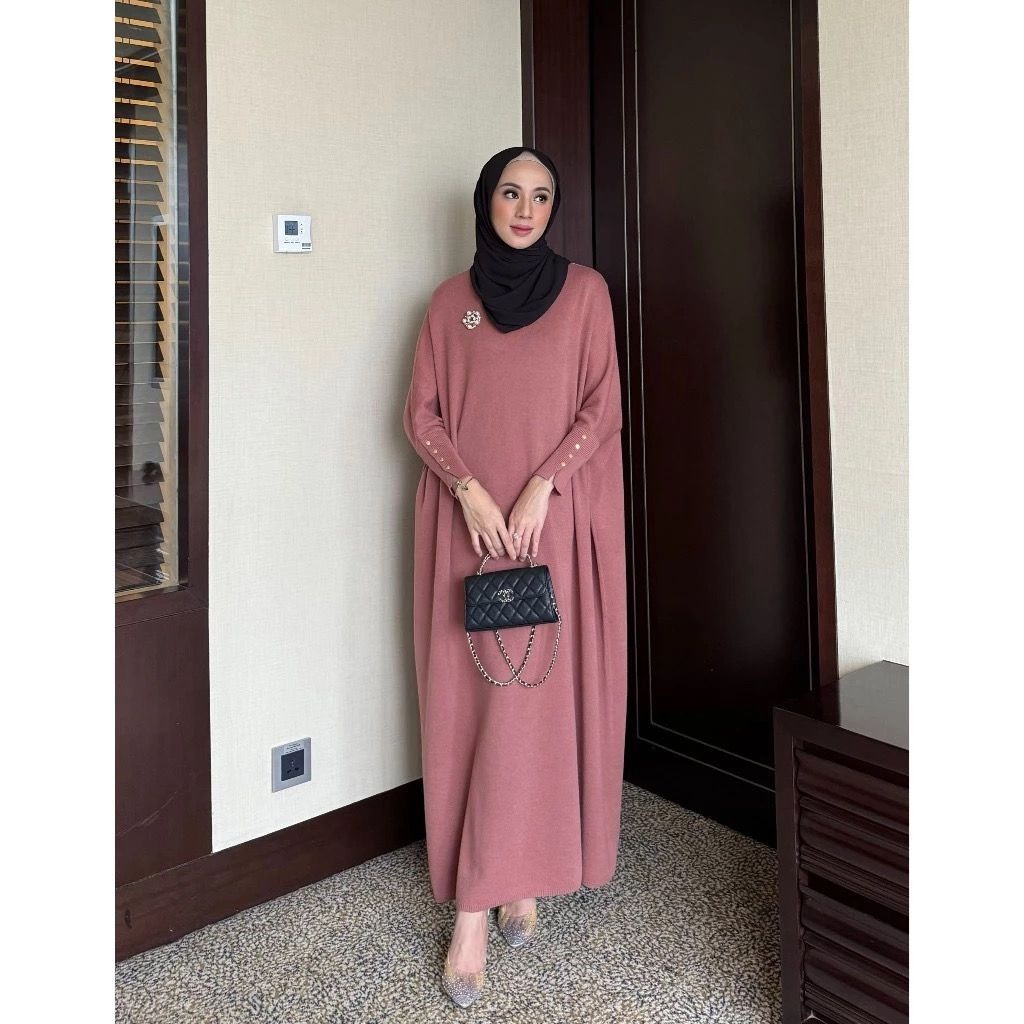 GAMIS KNIT KAFTAN - BAJU MUSLIM LEBARAN 2026 - GAMIS 2026 TERBARU