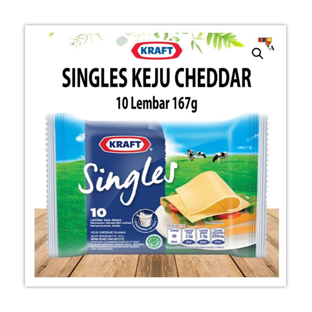 Kraft Singles Keju Cheddar isi 10 Keju Lembaran