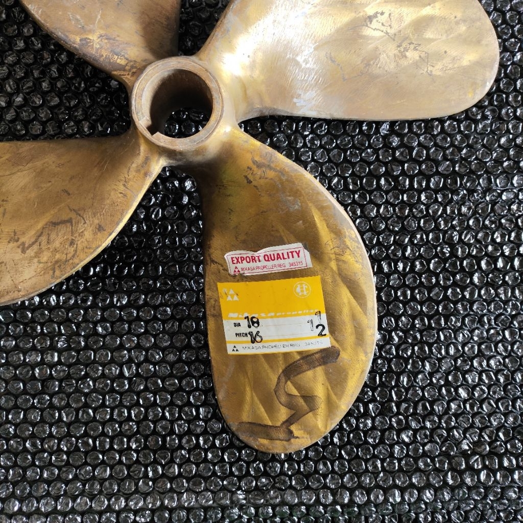 Impeller Propeller Mikasa Kipas Kapal Dia 18 Pitch 16 Lobang 1,1/2 Daun 4