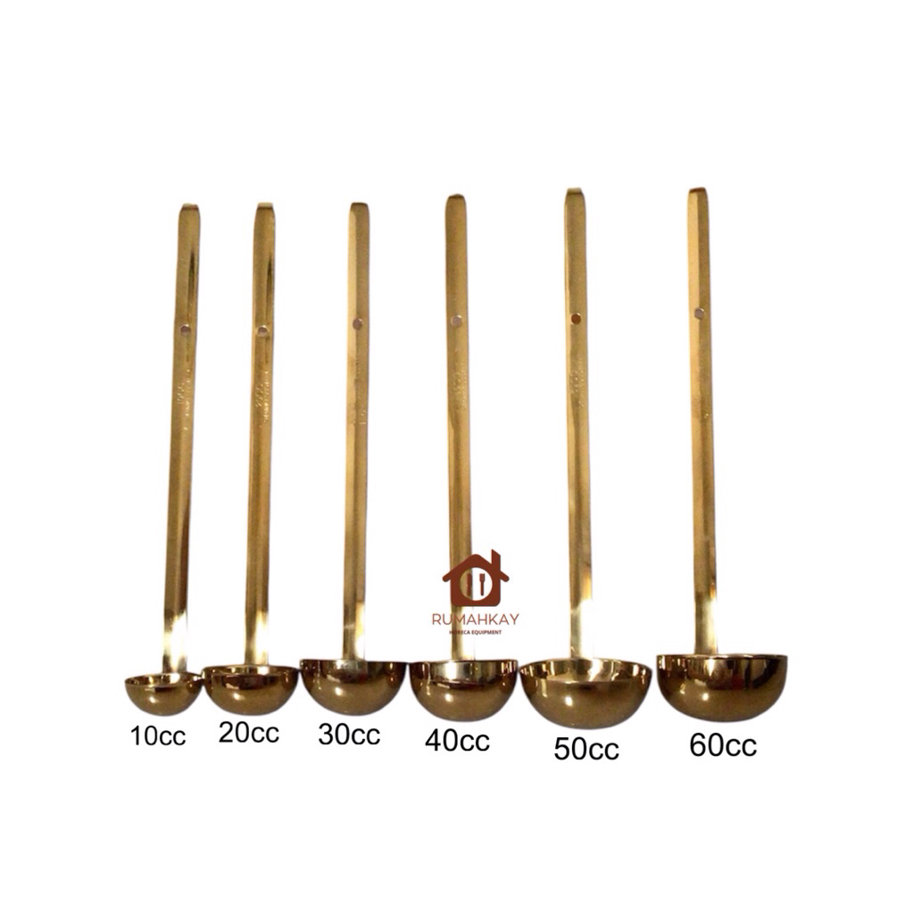 Centong Ladle Gold warna emas irus sendok Kuah sop sayur bakso soup stainless steel 10cc 20cc 30cc 4