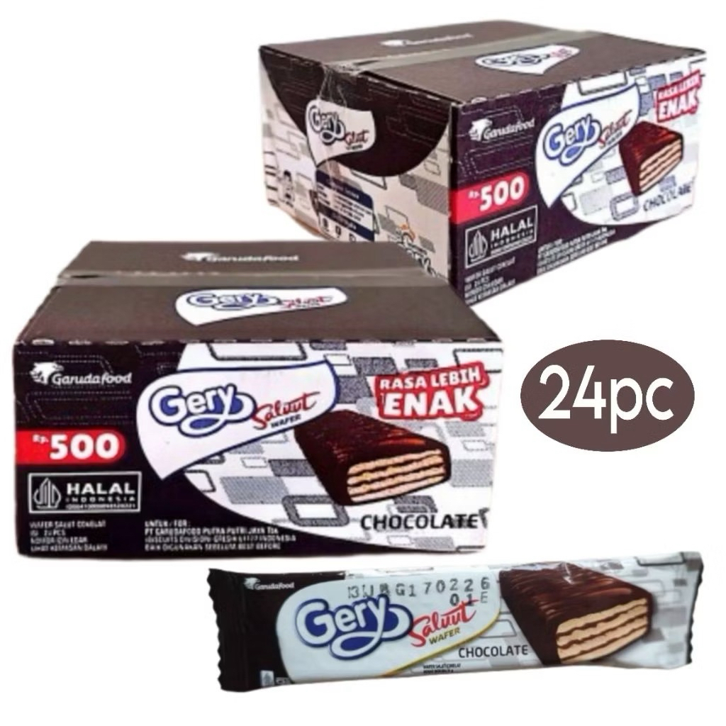 Gery Salut Wafer Hazelnut  coklat isi 24pcs