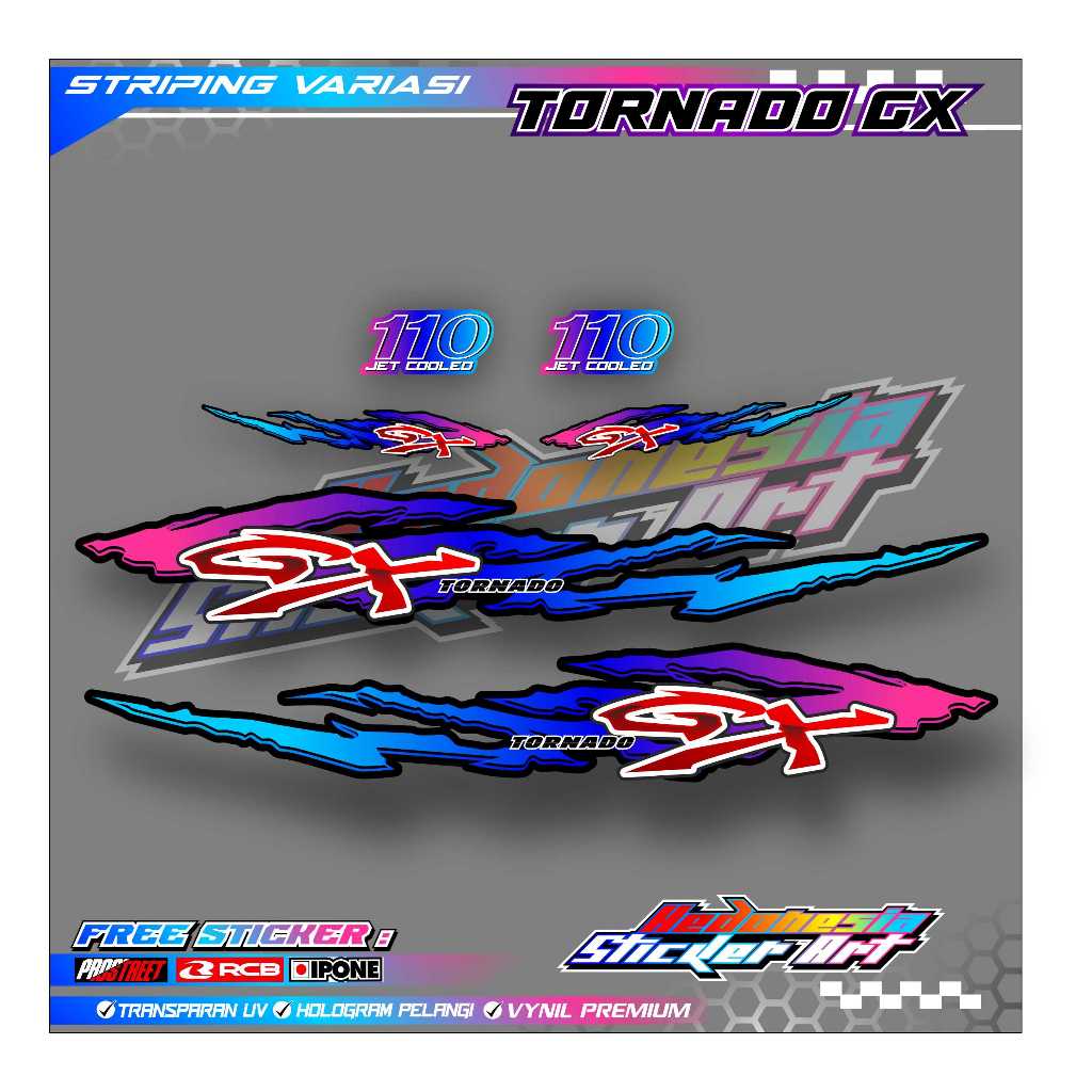 STRIPING VARIASI SUZUKI GX TORNADO / STICKER LIST MOTOR SUZUKI GX TORNADO