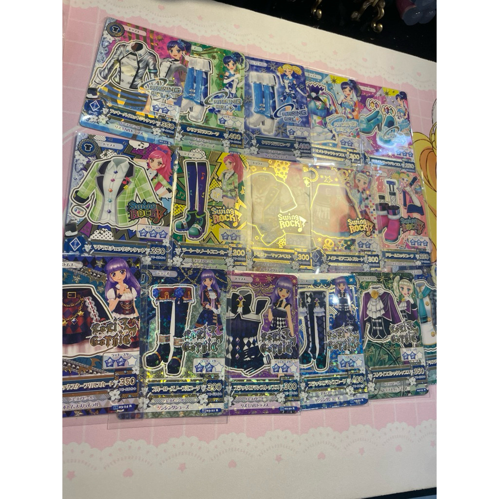 Aikatsu Kartu Card rare Cool Branded Yurika Sumire Seira Kii Aoi Futuring Girl Swing Rock Loli Gotic