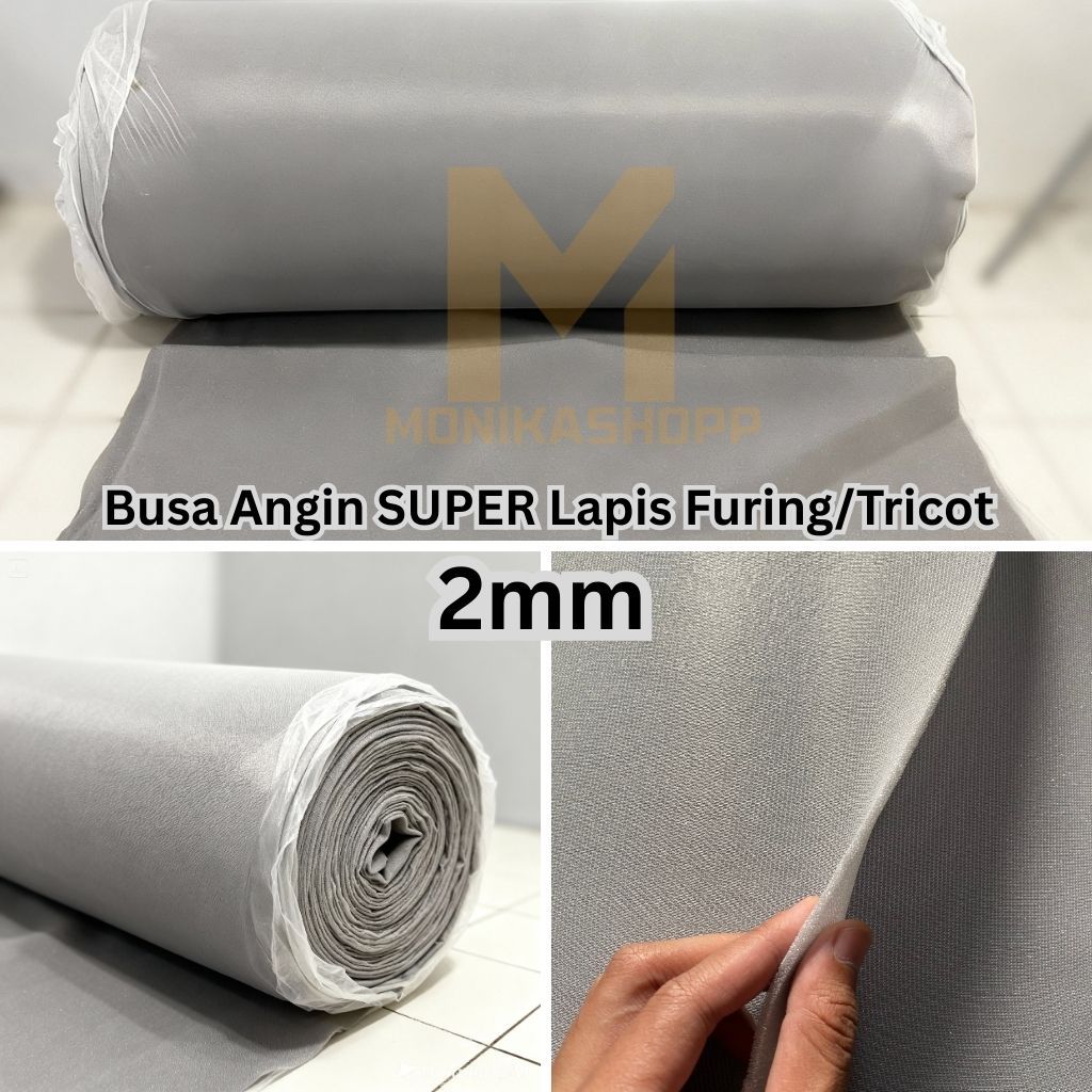 Busa Angin Abu Lapis kain Tricot / Busa Abu Lapis Furing 2mm Digunakan Untuk Sofa Tas Jok Cover dll