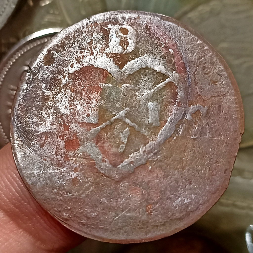 Koin Kuno Java (Indonesian States) 1/2 Stuiver Kondisi Sesuai Foto