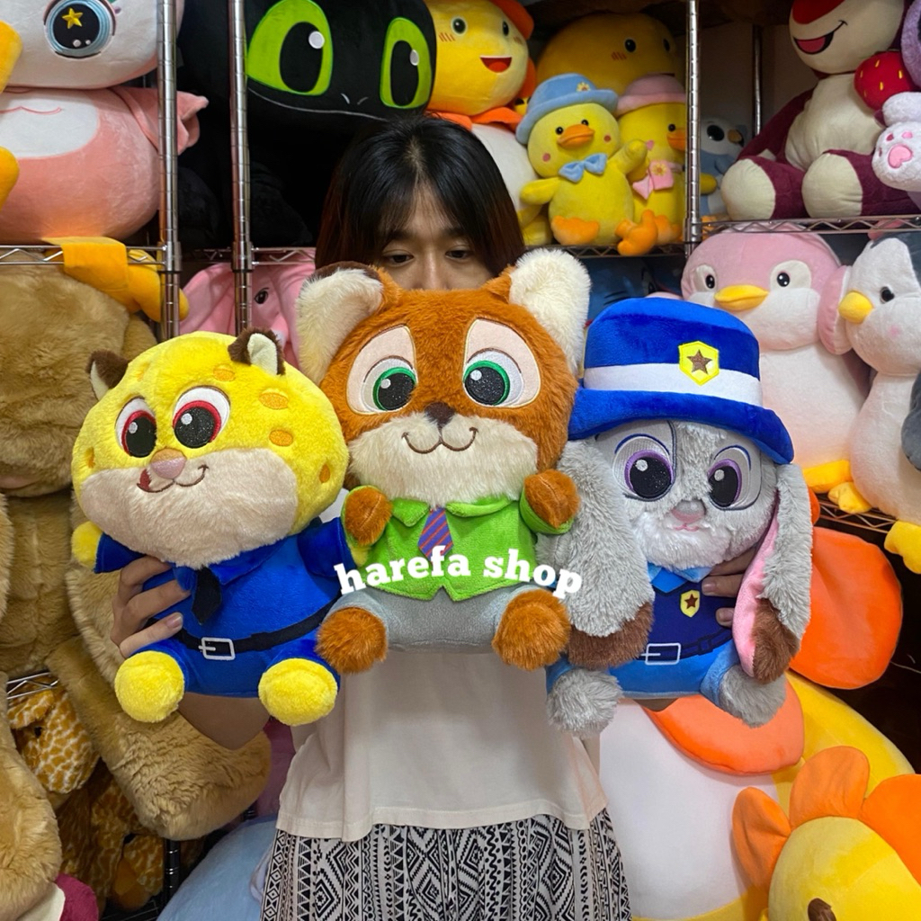 Boneka Kelinci Polisi Lucu Berbulu Lembut
