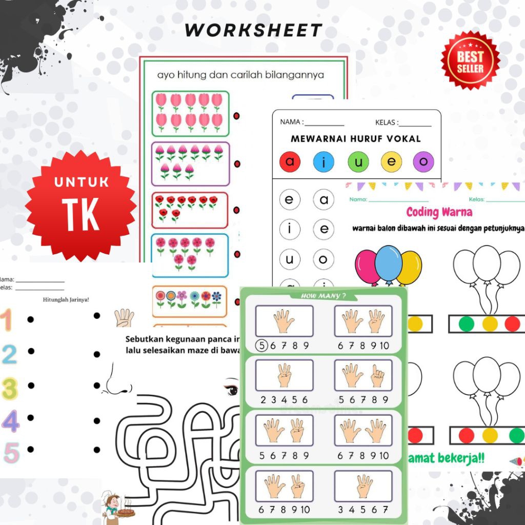 WORKSHEET ANAK PAUD TK