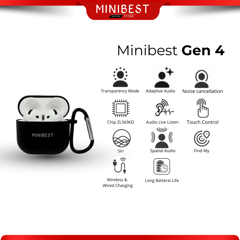Minibest Gen 4 Active Noise Cancel TWS Bluetooth