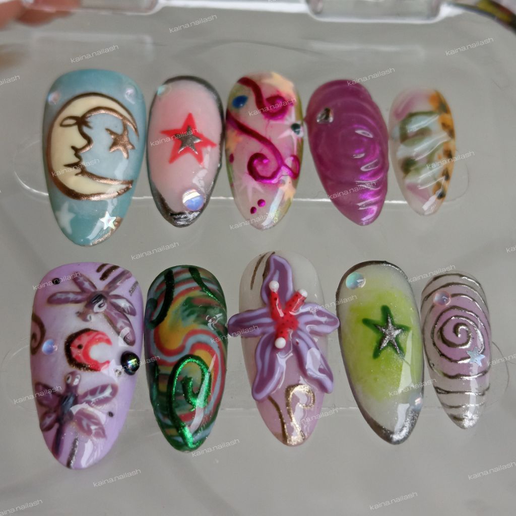 press on nails nail art fantasy magical