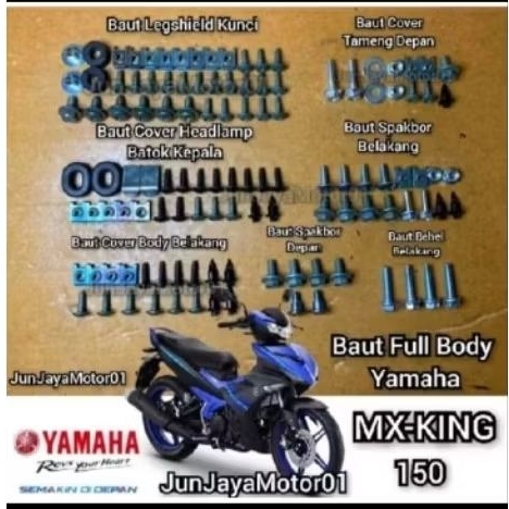 Full set Baut lengkap Body Yamaha MX 150 / Jupiter MX King 150
