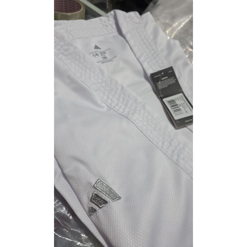 Baju Karate Adidas Original Type Adizero New Logo Silver terbaru 2026 Baju Kumite Adidas