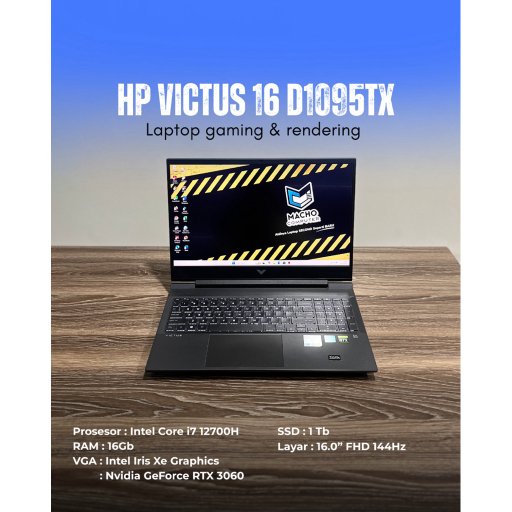 HP Victus 16 D1095TX intel core i7 12700H