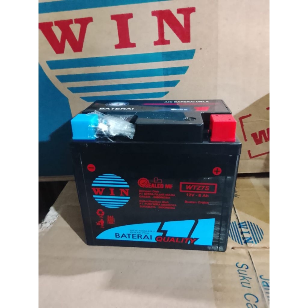 AKI KERING VARIO 160 DAN AKI BASAH SUPRA/SATRIA FU 150/AEROX/NMAX/ SUPRA X / MIO  WIN PRODUK KUALITA