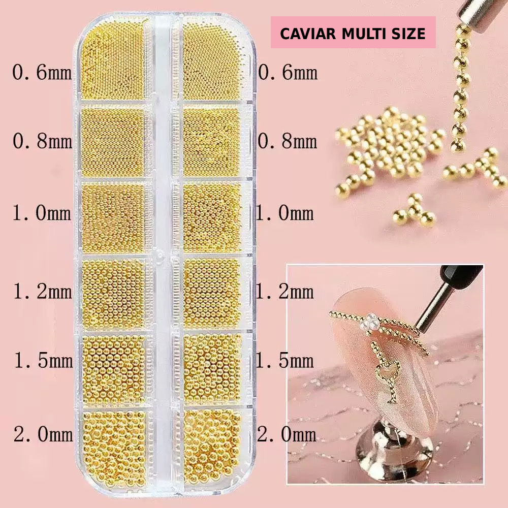 Hiasan Kuku Caviar Ornamen Kuku Telur ikan caviar Aksesoris Nailart Manicure Pedicure Nailart Nail a