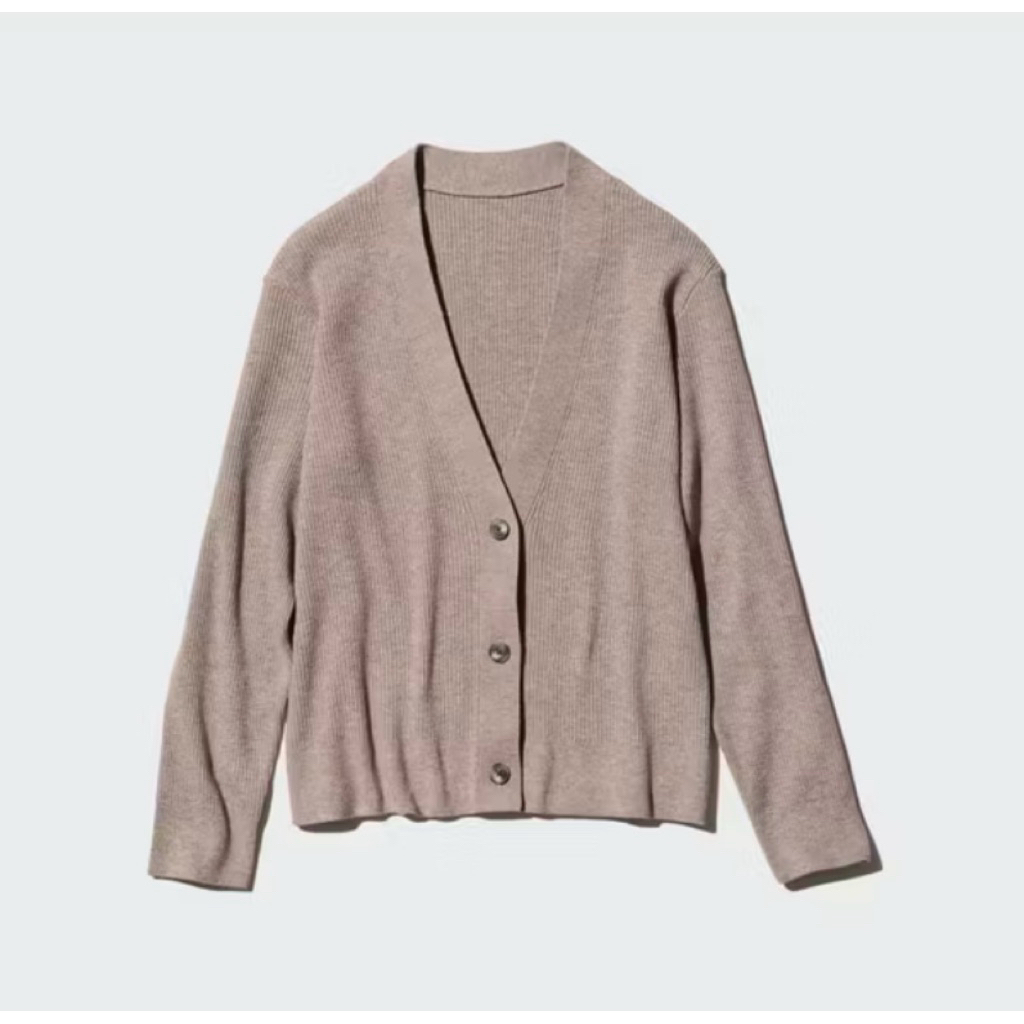 Uniqlo knit ribbed cardigan dan celana