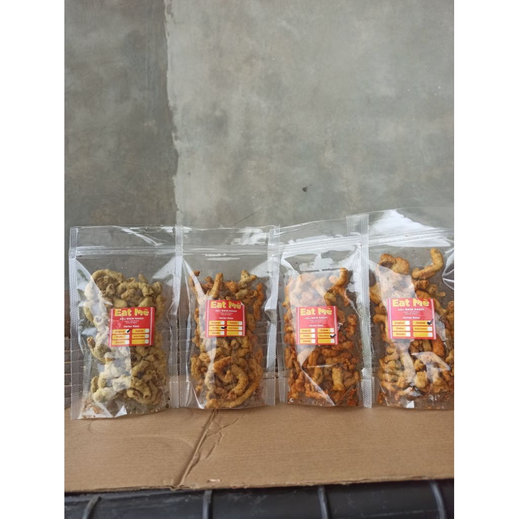 Usus Crispy Pedas Daun Jeruk Usus Krispi 100 Gram