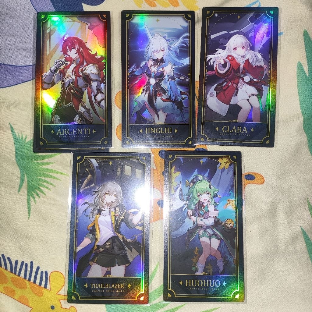 (SET OF 5) Official Merchandise Honkai Star Rail 1st Anniversary Collection Card Argenti Jingluo Cla
