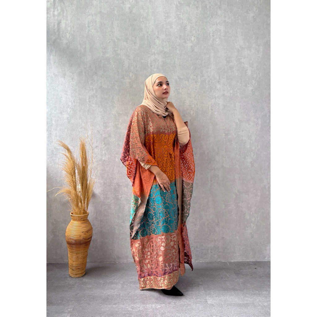 Kepompong Kupukupu - Anjani Kaftan Modern India Lebaran Panjang Wanita