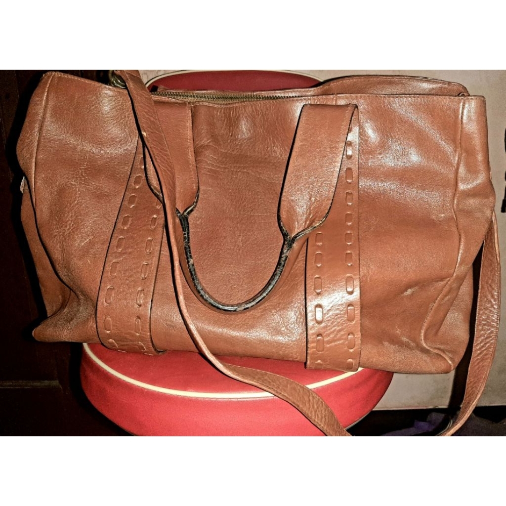 Preloved Tas kulit asli Massimo Dutti