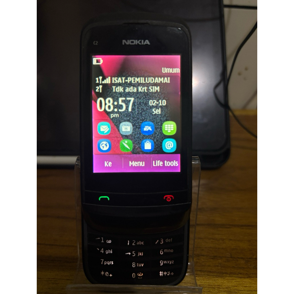 nokia c2 slide hp jadul unik normal