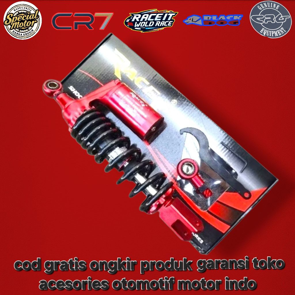 ORIGINAL SHOCKBREAKER RACEIT TABUNG ATAS MODEL GOG YSS SHOCK MATIC BLACK RED MOTOR VARIO MIO BEAT DL
