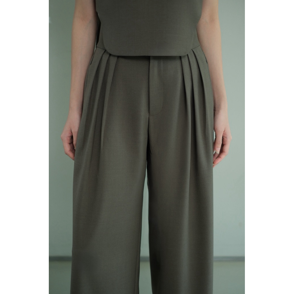 READY STOCK JEDDA JIA WIDE PANTS (FUME)