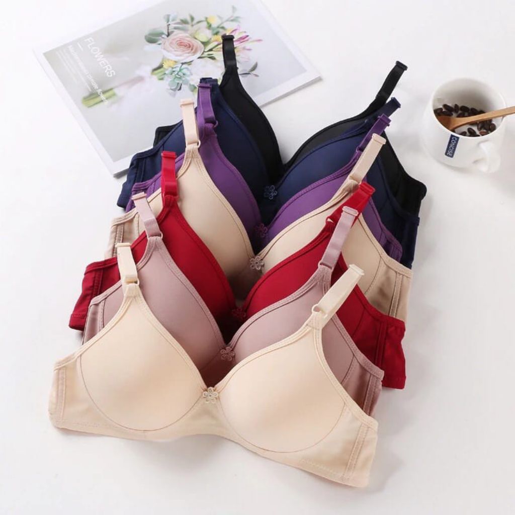 [ PROMO 6 PCS ] Bra Wanita Tanpa Kawat Murah Meriah Best Seller Bh Wanita Remaja Dewasa Bra Lingcao 
