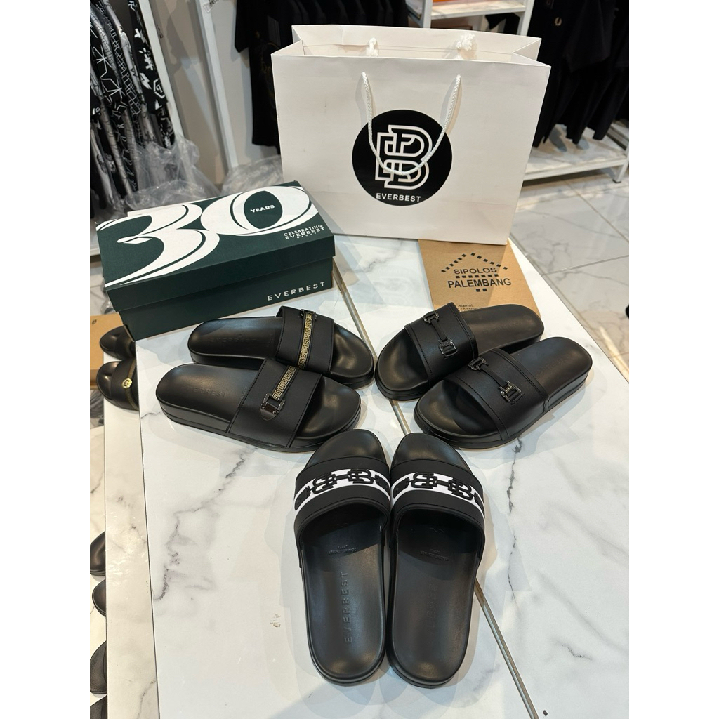 Sendal Everbest Pria Mirror 100% Free Box