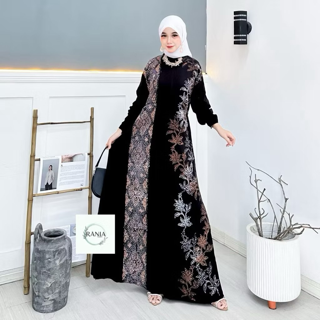 GAMIS TWILL ORI TERBARU TERCANTIK MOTIF KOREA