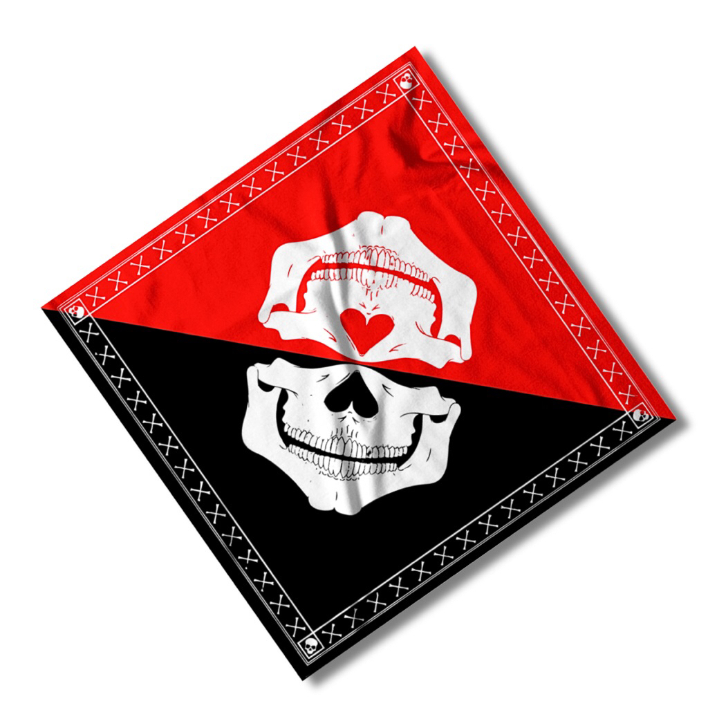 OUATE - SLAYER / BANDANA / SYAL / SCARF / HEADBAND / MASK / SKENA / MOTIF TENGKORAK EDITION