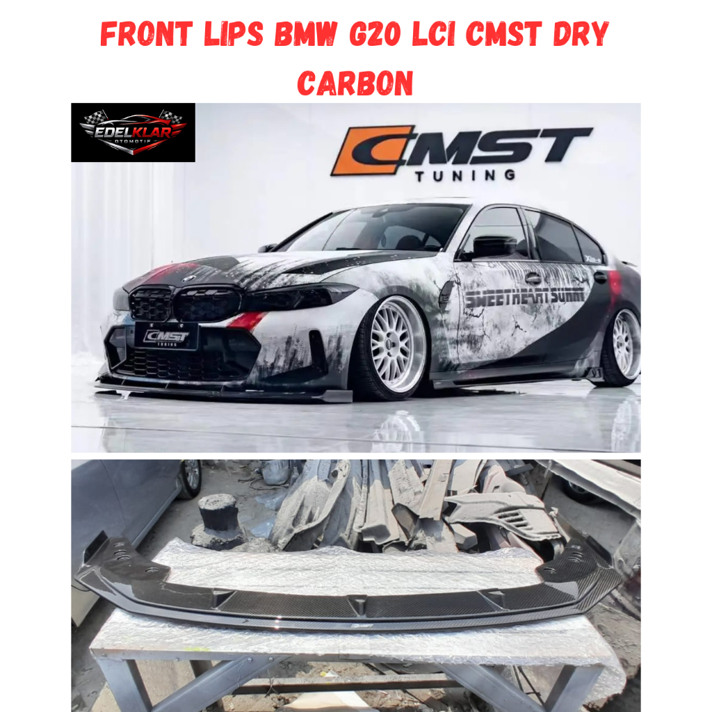 front lips lips bumper depan bmw G20 lci CMST Dry carbon