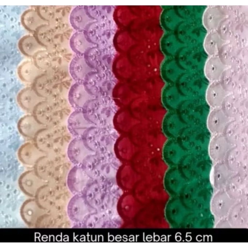 Renda Baju Kain Renda aplikasi Renda Katun Permeter