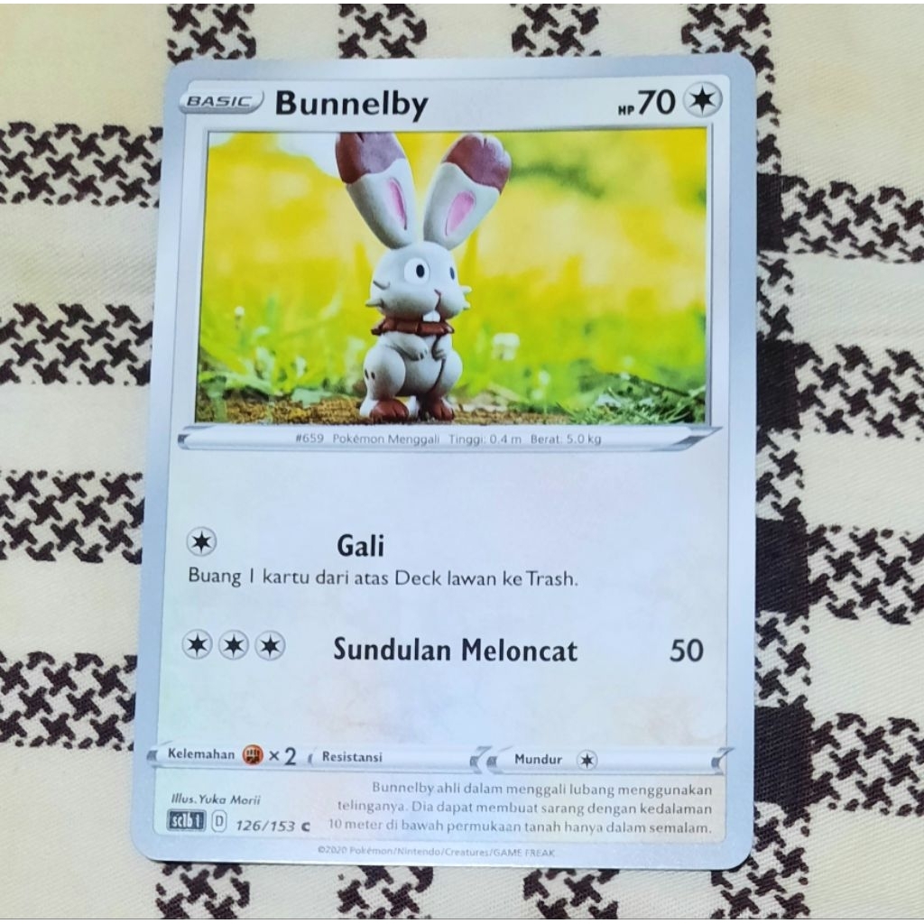 Kartu Pokemon Bunnelby Sc1b bahasa indo tcg