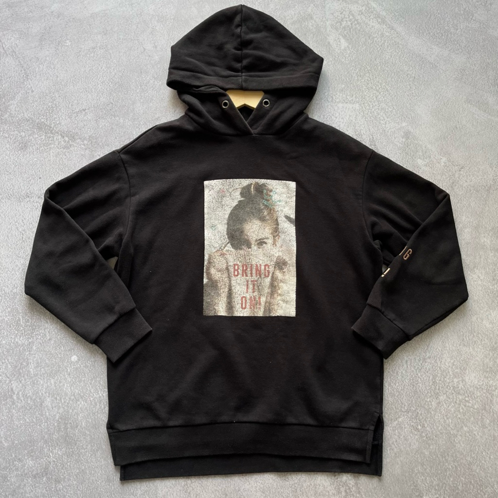 hoodie litmus bringit on sablonan crack hitam