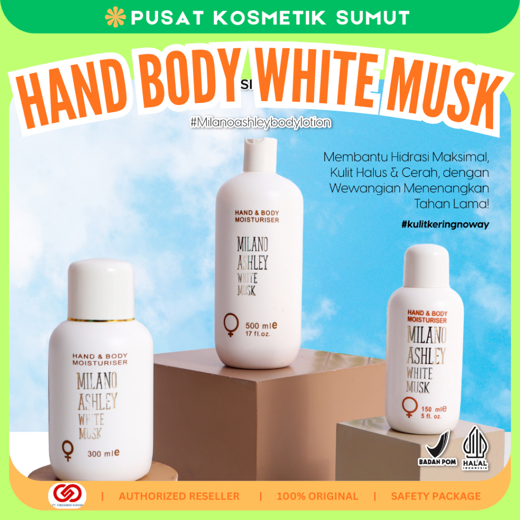 Musk by Milano Ashley Milano Ashley White Musk Hand & Body Moisturiser | Body Lotion Serum