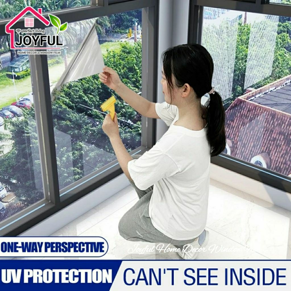 Stiker kaca film one way cermin, stiker kaca jendela rumah, kaca film penolak panas matahari anti UV