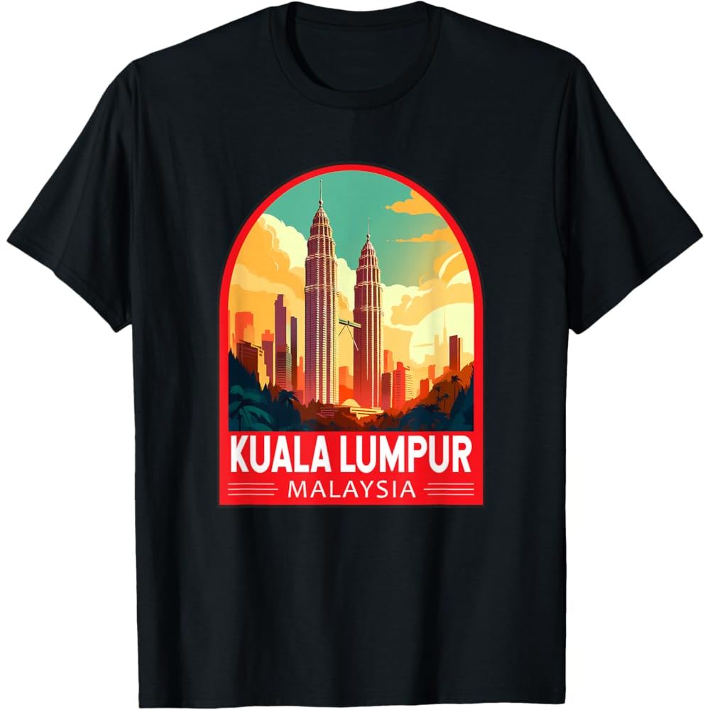 Kaos Tshirt Baju Murah Combed 30 Distro MALAYSIA KUALA LUMPUR Skyline SOUVENIR oleh oleh SUVENiR sab