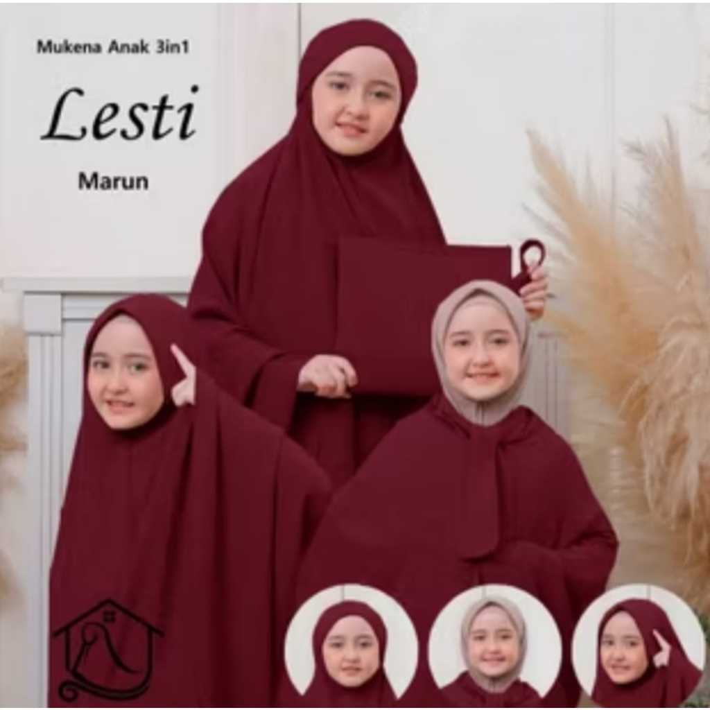 Mukena Terusan Terompah Anak - Mukenah Hadramaut Polos Traveling Jumbo Katun Premium Bali Murah MUKE