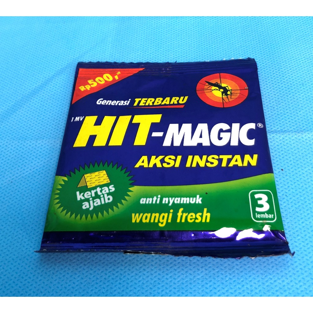 GROSIR 1 RENCENG ISI 12 SACHET HIT Magic Aksi Instan Kertas Ajaib Anti Nyamuk Bakar Wangi Fresh