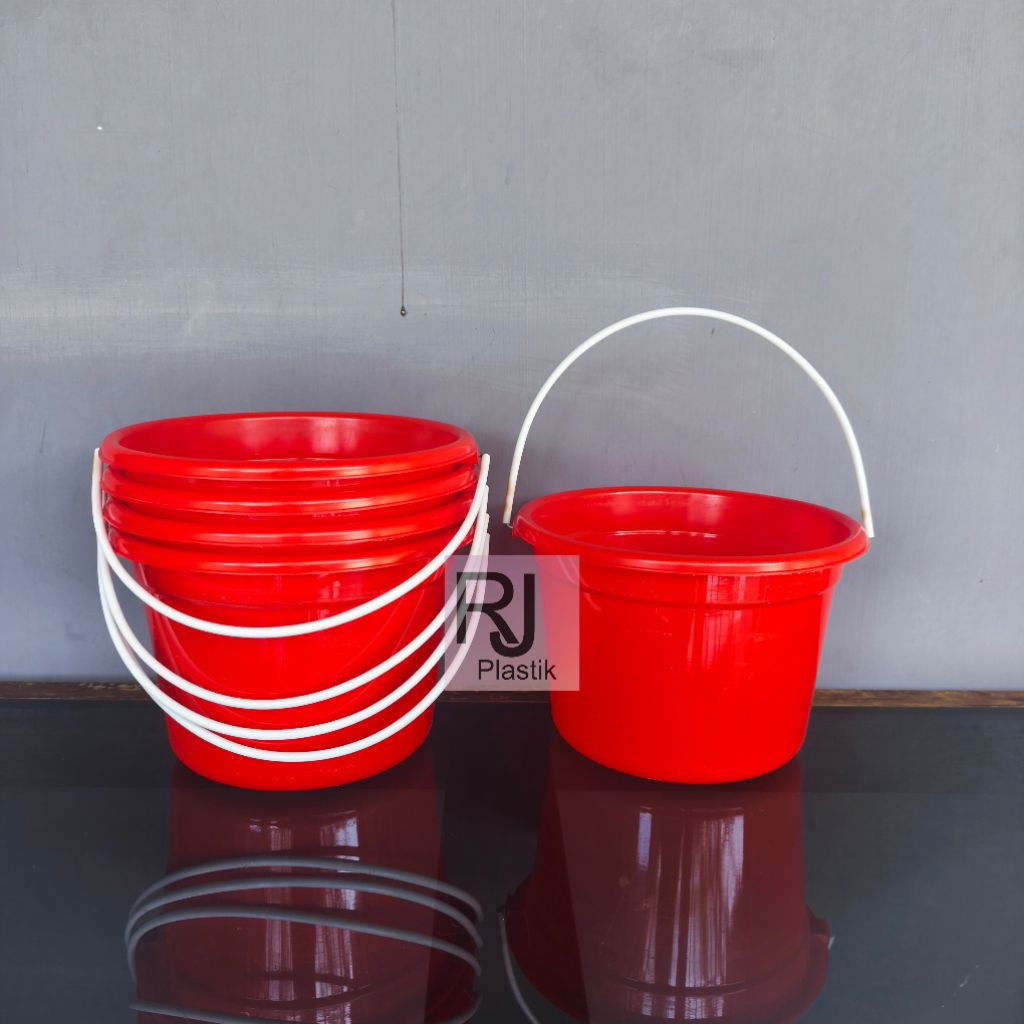 [ 6 pcs ] Timba 1 Galon Ember Kecil Plastik Tebal Warna Warni