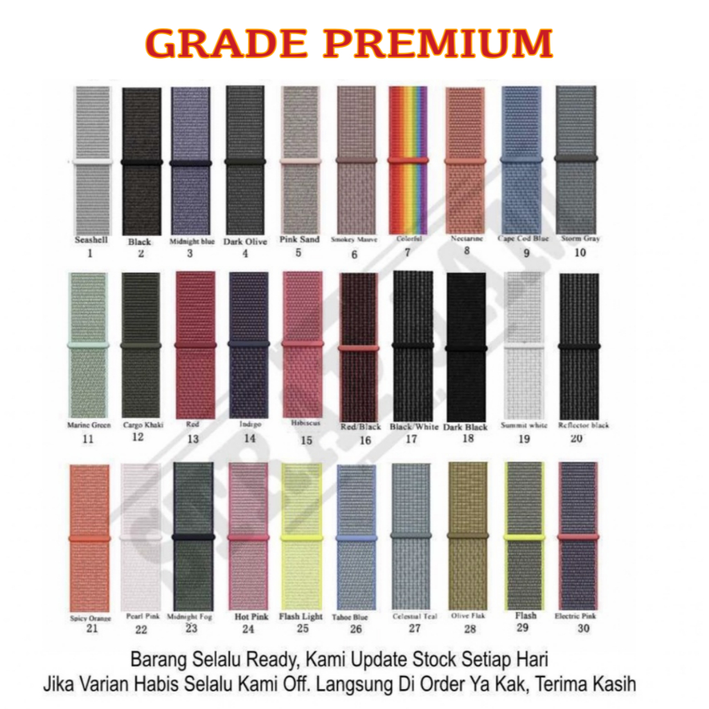 Tali Jam Apple Watch Seri 10 11 Size 42mm 46mm - Strap Sport Loop Nilon